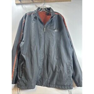 VINTAGE Starter‎ Light Soft Shell Full Zip Jacket Windbreaker Men's L Gray Mesh